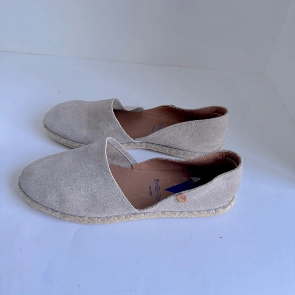 Verbenas Carmen Womens 42 EU Shoes Gray Suede Leather Espadrille Flat Sandals - Picture 5 of 12